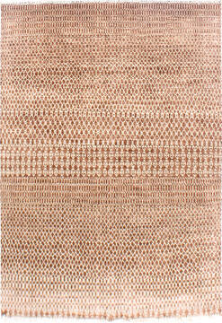 Modern Brown Hand Knotted 7'7" X 9'11"  Area Rug 904-136519