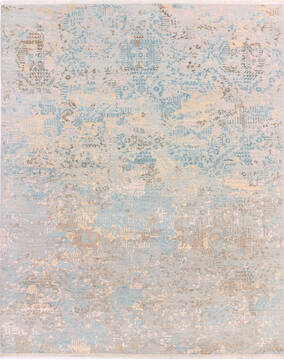 Modern Multicolor Hand Knotted 8'0" X 10'3"  Area Rug 904-136530