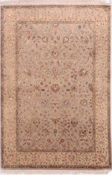 Jaipur Grey Hand Knotted 4'0" X 6'1"  Area Rug 905-136546