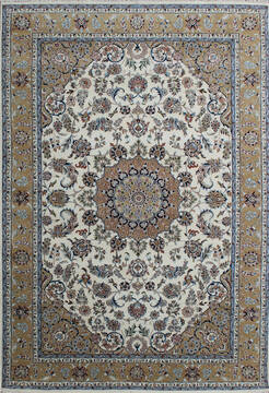 Nain Beige Hand Knotted 6'6" X 9'9"  Area Rug 902-136761