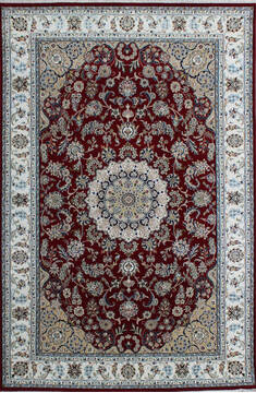 Nain Red Hand Knotted 6'6" X 9'9"  Area Rug 902-136766