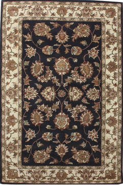 Persian Black Hand Tufted 5'0" X 8'0"  Area Rug 902-136789
