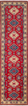 Afghan Kazak Red Runner 10 to 12 ft Wool Carpet 137074