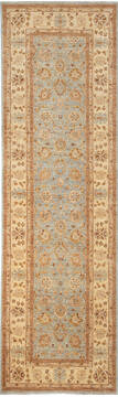 Afghan Chobi Blue Runner 10 to 12 ft Wool Carpet 137092