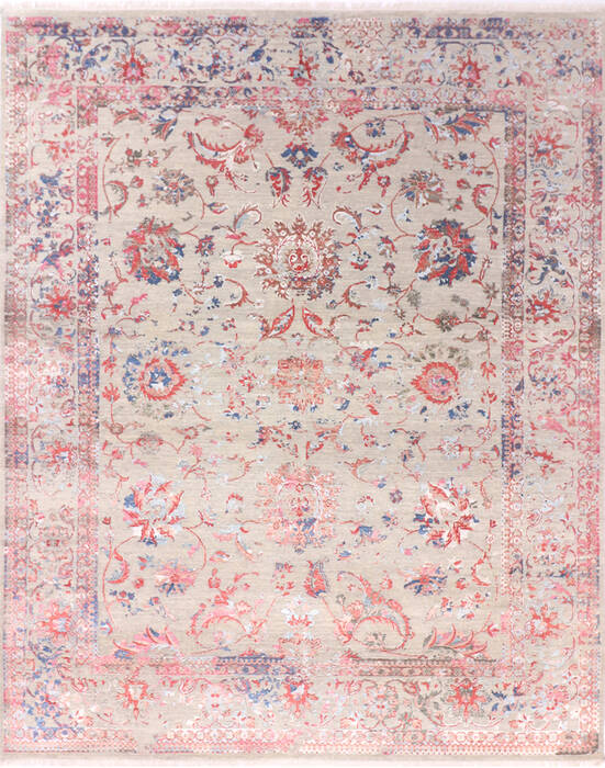 Modern Multicolor Hand Knotted 80 X 100 Area Rug 904-137107 Image 0