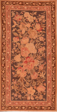 Tapestry Multicolor Hand Knotted 3'3" X 5'10"  Area Rug 100-137148