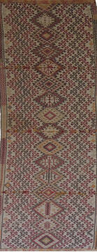 Afghan Baluch Grey Runner 6 to 9 ft Wool Carpet 137270