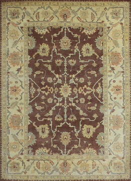 Agra Brown Hand Knotted 6'0" X 9'0"  Area Rug 902-137507