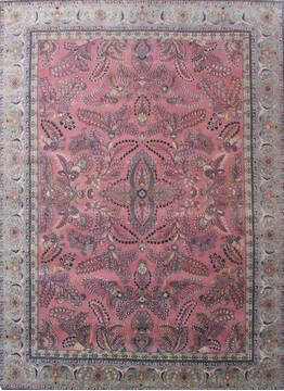 Sarouk Beige Hand Knotted 10'0" X 13'0"  Area Rug 902-137519