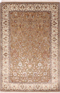 Jaipur Brown Hand Knotted 4'0" X 6'1"  Area Rug 905-137556
