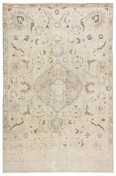 Jaipur Living Boheme Green Rectangle 6x9 ft Polyester and Cotton Carpet 138349