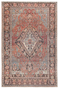 Jaipur Living Boheme Red Rectangle 4x6 ft Polyester and Cotton Carpet 138383