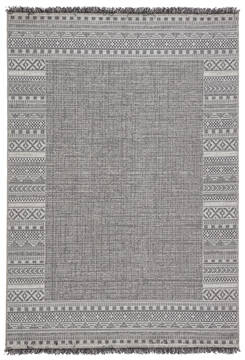 Jaipur Living Tikal Grey Rectangle 2x4 ft Polypropylene and Polyester Carpet 139616