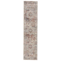 Jaipur Living Valentia Grey Runner 10 to 12 ft Polyester and Viscose Carpet 139675