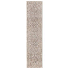 Jaipur Living Valentia Grey Runner 10 to 12 ft Polyester and Viscose Carpet 139699