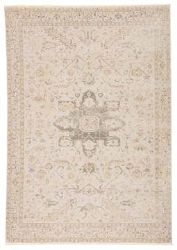 Jaipur Living Vienne White Rectangle 8x11 ft Polyester and Viscose Carpet 139756