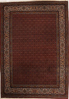 Mood Red Hand Knotted 7'11" X 11'3"  Area Rug 251-14175