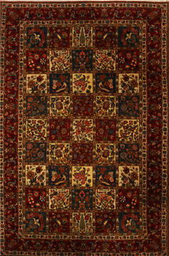 Persian Bakhtiar Multicolor Rectangle 8x11 ft Wool Carpet 14225