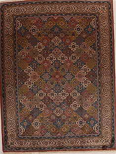 Persian Mahal Multicolor Rectangle 9x12 ft Wool Carpet 14298