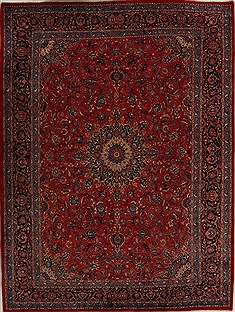 Khorasan Red Hand Knotted 9'10" X 13'0"  Area Rug 251-14303
