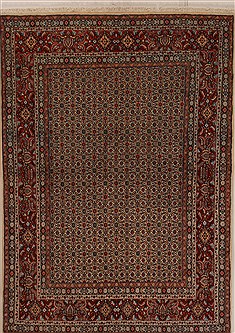 Mood Multicolor Hand Knotted 4'8" X 6'7"  Area Rug 251-14370