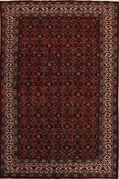 Mahal Red Hand Knotted 6'7" X 10'0"  Area Rug 251-14376