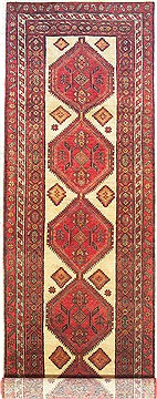 Sarab Beige Runner Hand Knotted 3'9" X 13'9"  Area Rug 100-14752
