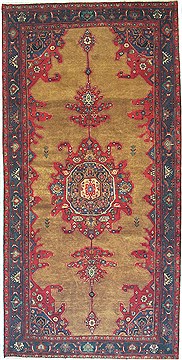 Koliai Red Runner Hand Knotted 5'3" X 10'6"  Area Rug 100-14815