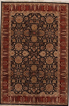 Pakistani Pak-Persian Blue Rectangle 6x9 ft Wool Carpet 14921