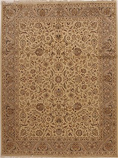 Pak-Persian Beige Hand Knotted 7'10" X 10'6"  Area Rug 100-14929