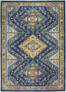 Nourison Allur Blue Rectangle 4x6 ft Polypropylene Carpet 140473