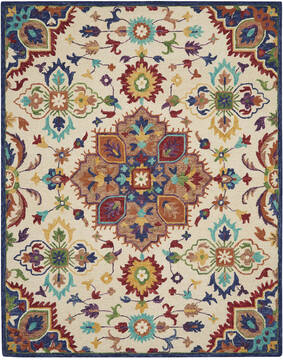 Nourison Bahari Multicolor Rectangle 8x10 ft Wool Carpet 140836