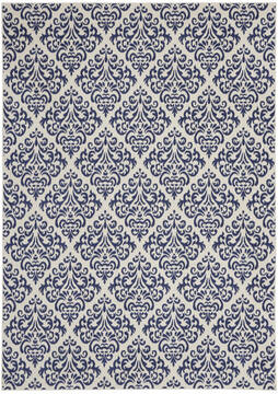 Nourison Grafix White Rectangle 7x10 ft Polypropylene Carpet 141226