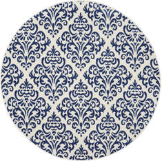 Nourison Grafix White Round 5 to 6 ft Polypropylene Carpet 141228