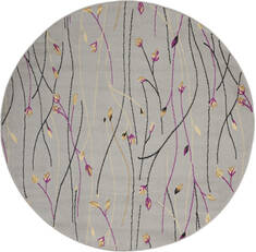 Nourison Grafix Grey Round 5 to 6 ft Polypropylene Carpet 141243