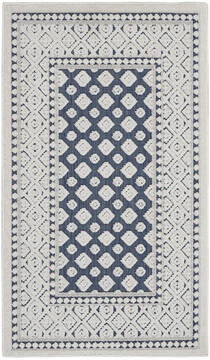 Nourison Key Largo Blue Rectangle 2x4 ft Polypropylene Carpet 141487