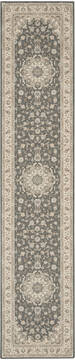 Nourison Living Treasures Grey Runner 10 to 12 ft Wool Carpet 141570