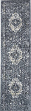 Nourison Malta Blue Runner 6 to 9 ft Polypropylene Carpet 141681