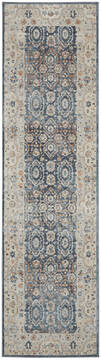 Nourison Malta Blue Runner 6 to 9 ft Polypropylene Carpet 141693