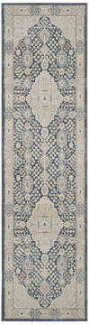 Nourison Malta Blue Runner 6 to 9 ft Polypropylene Carpet 141708