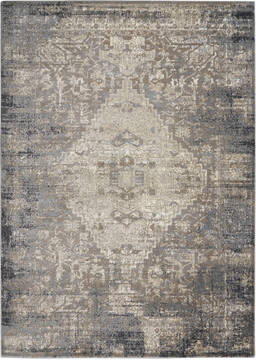 Nourison Moroccan Celebration Grey Rectangle 4x6 ft Polyester Carpet 141779