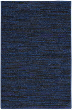 Nourison Nourison Essentials Blue Rectangle 2x4 ft Polypropylene Carpet 141853