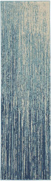 Nourison Passion Blue Runner 6 ft and Smaller Polypropylene Carpet 142002