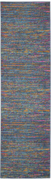 Nourison Passion Blue Runner 6 ft and Smaller Polypropylene Carpet 142195