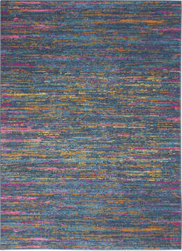 Nourison Passion Blue Rectangle 5x7 ft Polypropylene Carpet 142200