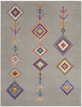 Nourison Passion Grey Rectangle 8x10 ft Polypropylene Carpet 142296