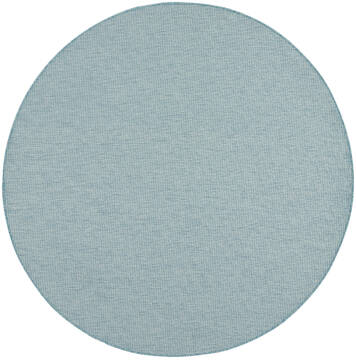 Nourison Positano Blue Round 5 to 6 ft Polypropylene Carpet 142332