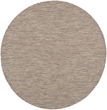 Nourison Positano Beige Round 5 to 6 ft Polypropylene Carpet 142342