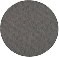 Nourison Positano Grey Round 5 to 6 ft Polypropylene Carpet 142362