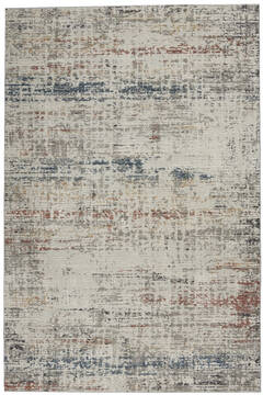 Nourison Rustic Textures Grey Rectangle 4x6 ft Polyester Carpet 142508